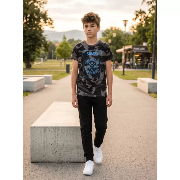  Dječak t -majica s kratkim rukavima SAM 73 TOBY BT 549 CRNI 