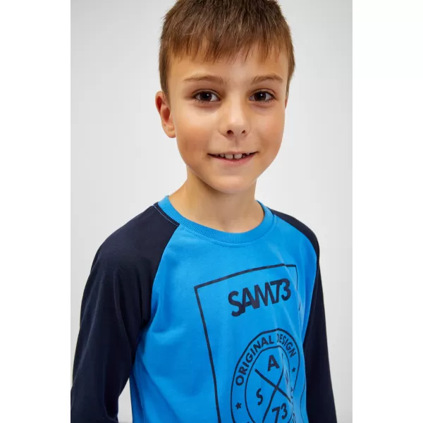  Dječak t -majica s dugim rukavima SAM 73 JACK BT 553 JARKO PLAVA BOJA 