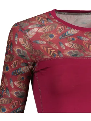 Ženska termo majica SENSOR MERINO IMPRESS 21200019 LILA/FEATHER