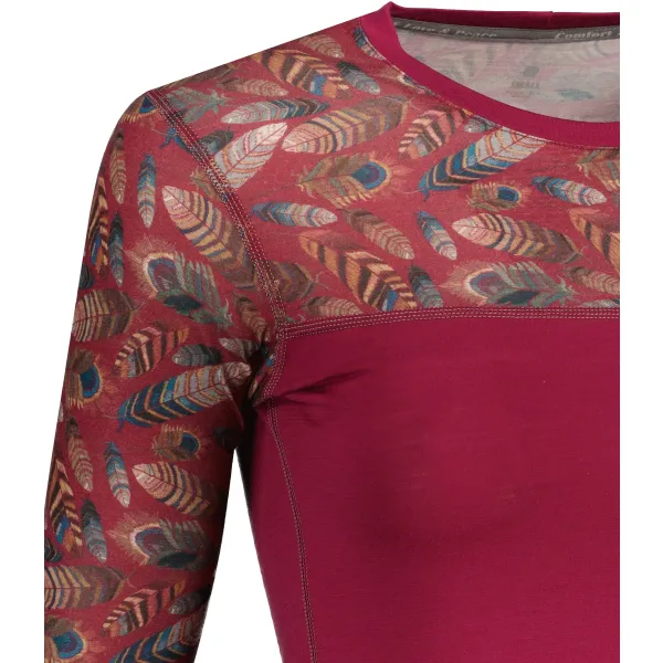  Ženska termo majica SENSOR MERINO IMPRESS 21200019 LILA/FEATHER 