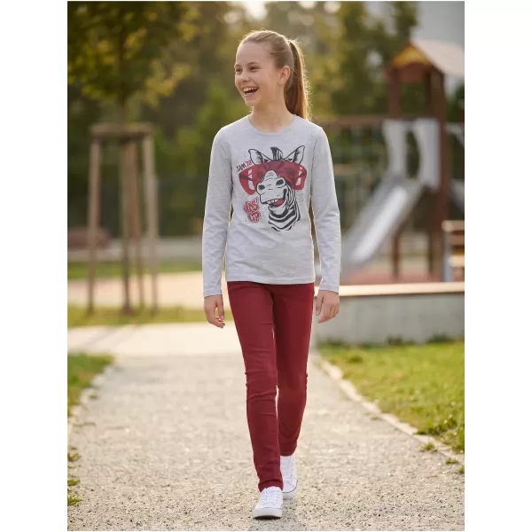  Djevojčica majice s dugim rukavima SAM 73 AGNES GT 555 SVIJETLO SIVE BOJE 