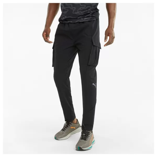  Muške trenirke PUMA RUN WOVEN CARGO PANT M 520864-01 PUMA CRNA 