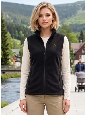 Ženski prsluk od flisa ALTISPORT ALW002518 CRNO I ZLATNO