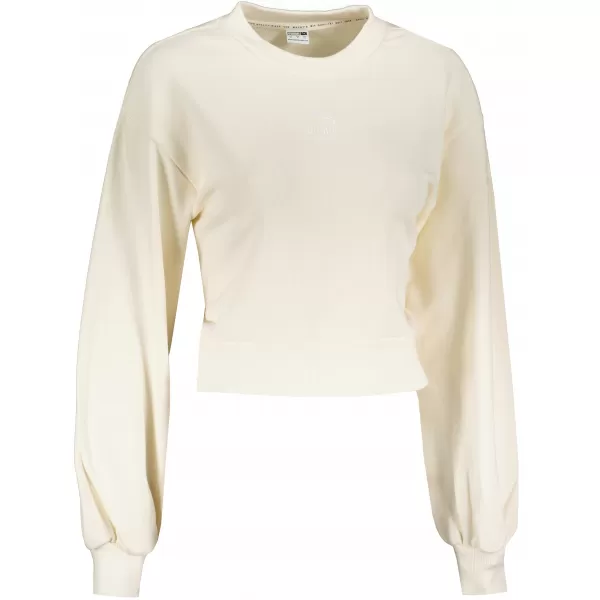  Ženski skraćeni top sweatshirt PUMA CLASSICS PUFF SLEEVE CREW 531616-73 SJAJ SLONOVAČE 