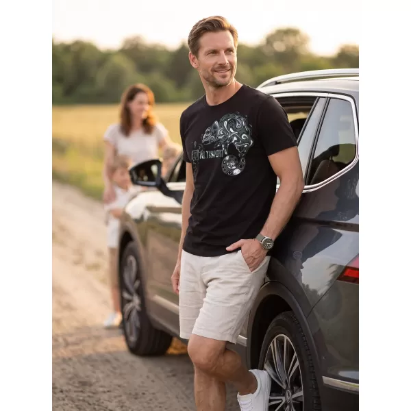  Pánské triko ALTISPORT CARRYOVER ALM136129 ČERNOBÍLÁ 