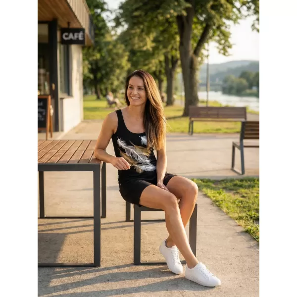  Ženska majica bez rukava ALTISPORT CARRYOVER ALW112136 CRNO I ZLATNO 