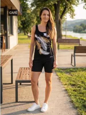 Ženska majica bez rukava ALTISPORT CARRYOVER ALW112136 CRNO I ZLATNO