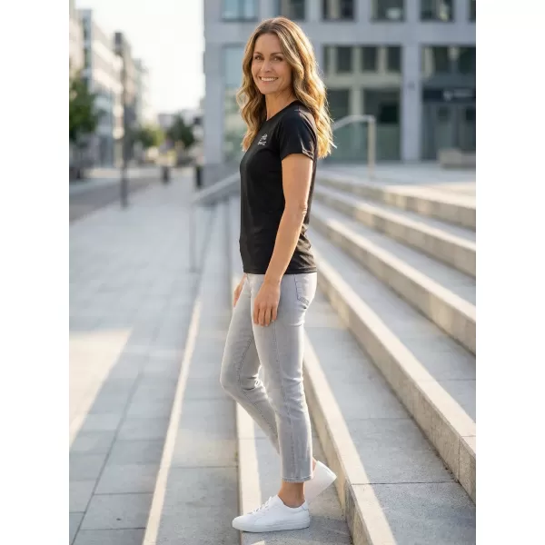  Ženska funkcionalna majica ALTISPORT ALW056140 CRNO I BIJELO 