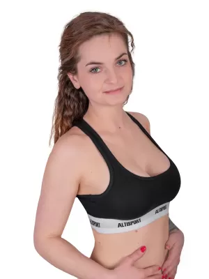 Ženski grudnjak ALTISPORT DAKA LUNX085 CRNO BIJELI