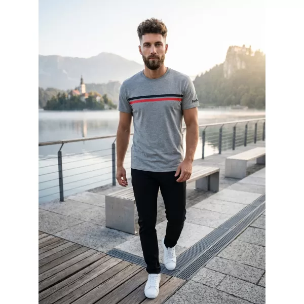  Muška majica kratkih rukava SAM 73 LARRY MT 803 SIVA 