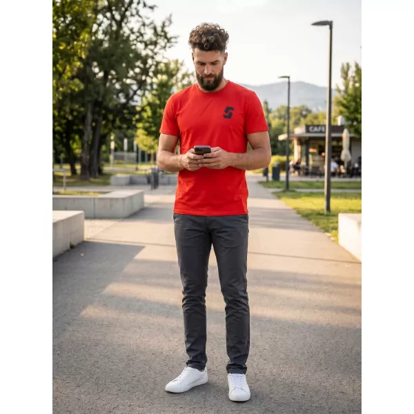  Muška majica kratkih rukava SAM 73 DOUGALL MT 801 CRVENA 