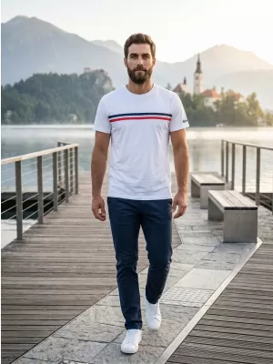 Muški majica s kratkim rukavima SAM 73 LARRY MT 803 BIJELA