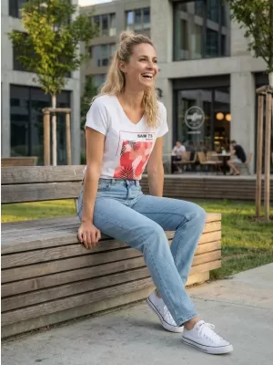 Ženska majica kratkih rukava SAM 73 ILDA WT 855 BIJELA