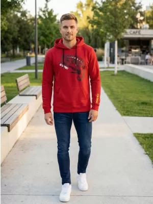 Muški sweatshirt ALTISPORT ALM017AL304 CRVENA
