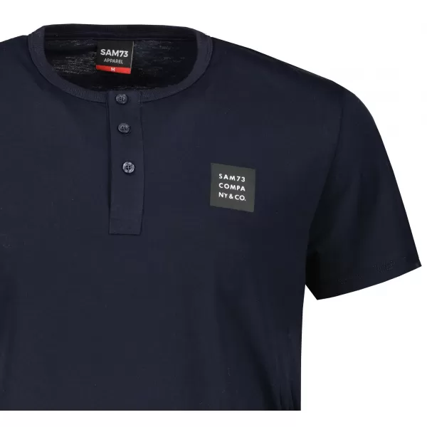  Muška majica kratkih rukava SAM 73 GIDEON MT 804 TAMNOPLAVA 