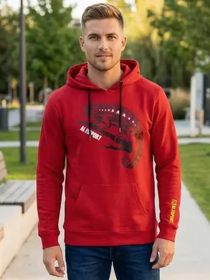 Muški sweatshirt ALTISPORT ALM017AL304 CRVENA