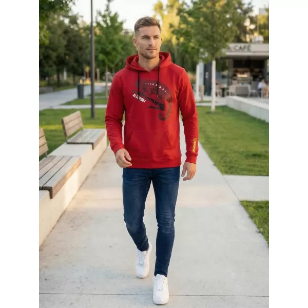  Muški sweatshirt ALTISPORT ALM017AL304 CRVENA 