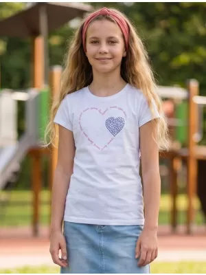 Djevojačka majica s kratkim rukavima SAM 73 ALAINA GT 564 BIJELA