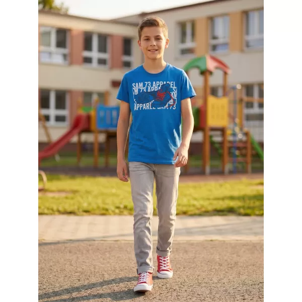  Dječak t -majica s kratkim rukavima SAM 73 PETER BT 562 JARKO PLAVA BOJA 