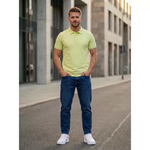  Muška majica s kragnom SAM 73 HENRY MT 788 SVĚTLE ZELENKASTO ŽUTA 