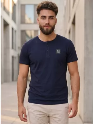 Muška majica kratkih rukava SAM 73 GIDEON MT 804 TAMNOPLAVA