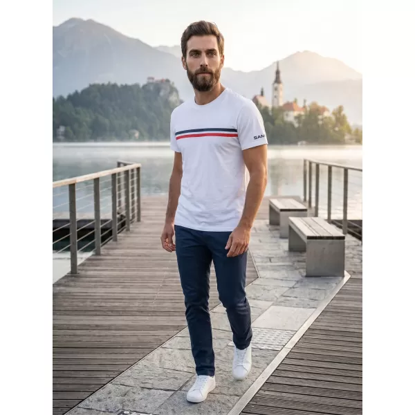  Muški majica s kratkim rukavima SAM 73 LARRY MT 803 BIJELA 