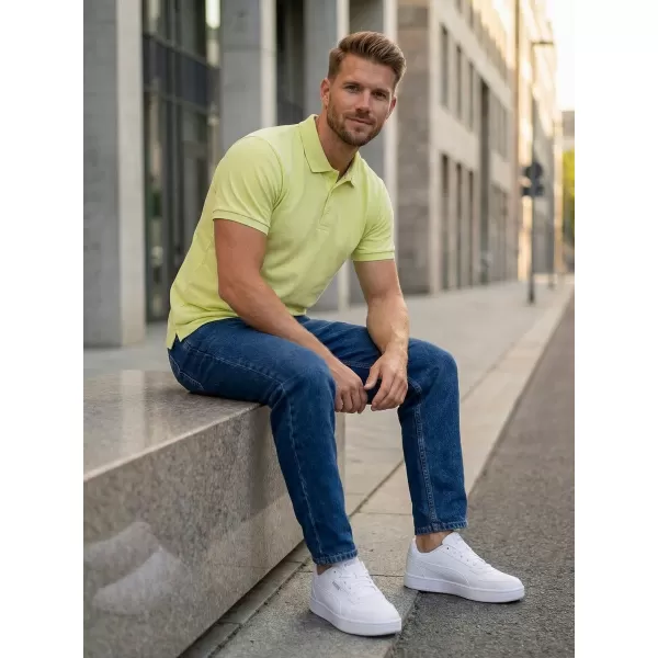  Muška majica s kragnom SAM 73 HENRY MT 788 SVĚTLE ZELENKASTO ŽUTA 