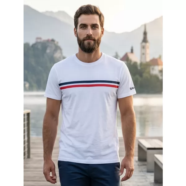  Muški majica s kratkim rukavima SAM 73 LARRY MT 803 BIJELA 