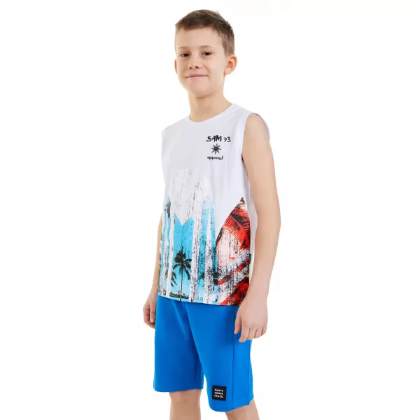  Dječačka majica bez rukava SAM 73 JULIUS BT 554 BIJELA 