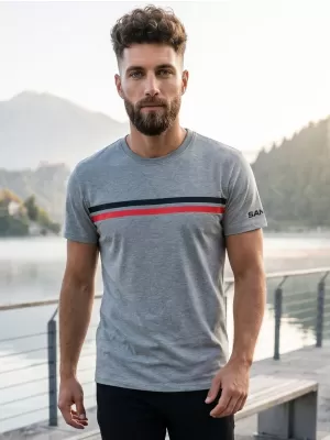 Muška majica kratkih rukava SAM 73 LARRY MT 803 SIVA