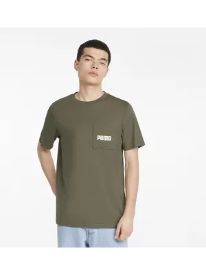 Muška majica kratkih rukava PUMA MODERN BASIC POCKET TEE TAMNOZELENA MAHOVINA