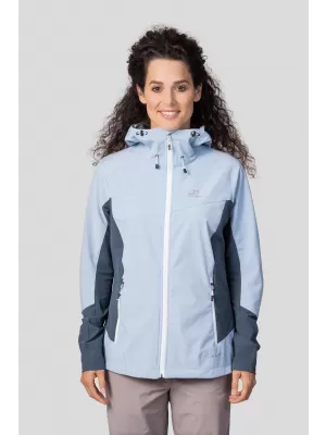 Ženska softshell jakna HANNAH PULLA MODRA MAGLA/TAMNI ŠKRILJEVAC