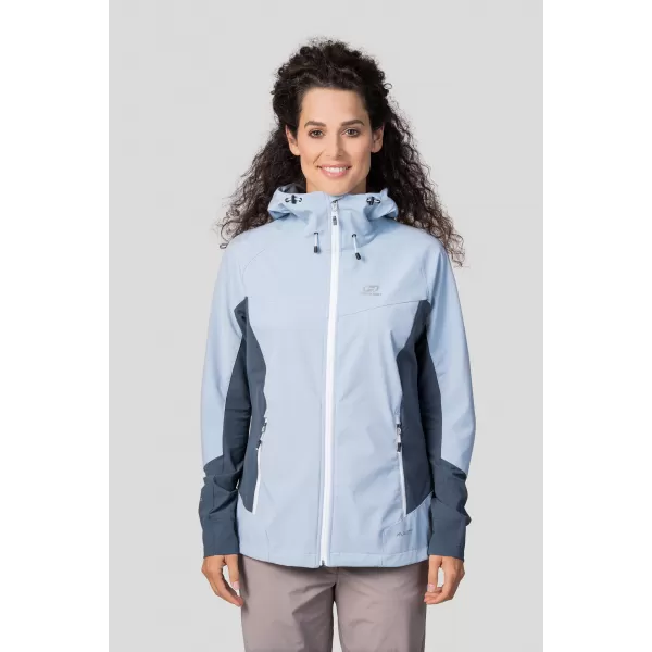  Ženska softshell jakna HANNAH PULLA MODRA MAGLA/TAMNI ŠKRILJEVAC 