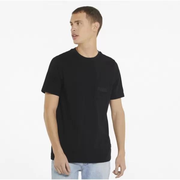 Muška majica kratkih rukava PUMA MODERN BASIC POCKET TEE PUMA CRNA 