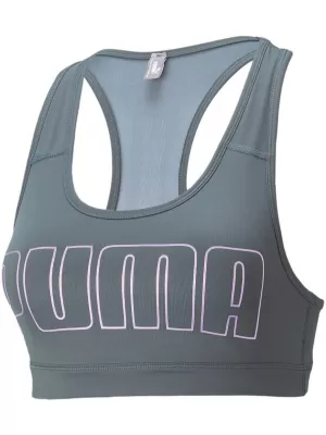 Ženski grudnjak PUMA MID IMPACT 4KEEPS GRAPHIC BRA PM 520306-42 SIVA