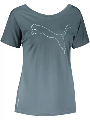 Ženska majica kratkih rukava PUMA TRAIN FAVORITE JERSEY CAT TEE 520260-42 SIVA