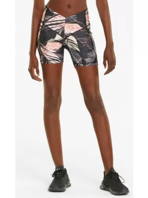 Ženske kratke hlače PUMA TRAIN TREND AOP EVERSCULPT HIGH WAIST 5 TIGHT SHORT 521610-01 CRNA