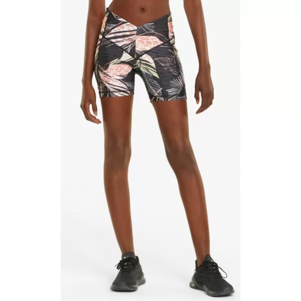  Ženske kratke hlače PUMA TRAIN TREND AOP EVERSCULPT HIGH WAIST 5 TIGHT SHORT 521610-01 CRNA 