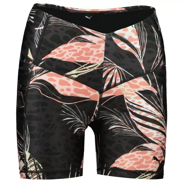  Ženske kratke hlače PUMA TRAIN TREND AOP EVERSCULPT HIGH WAIST 5 TIGHT SHORT 521610-01 CRNA 
