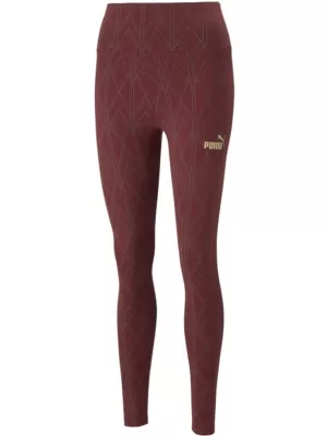 Ženske tajice PUMA POWER DECO GLAM TIGHTS 671759-42 TAMNOCRVENA