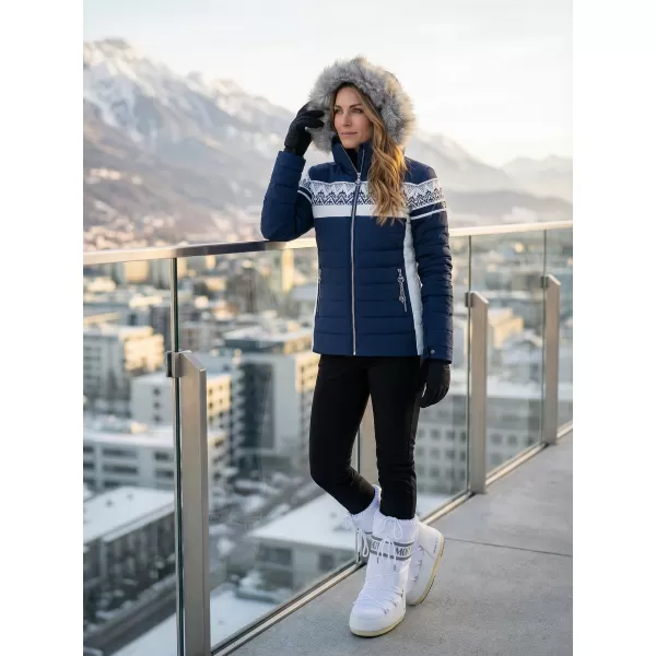  Ženska zimska jakna KIXMI OMAIRA TAMNO PLAVA 