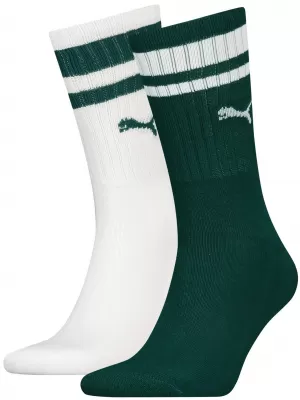 Čarape PUMA CREW HERITAGE STRIPE 2P 907944-07 ZELENA