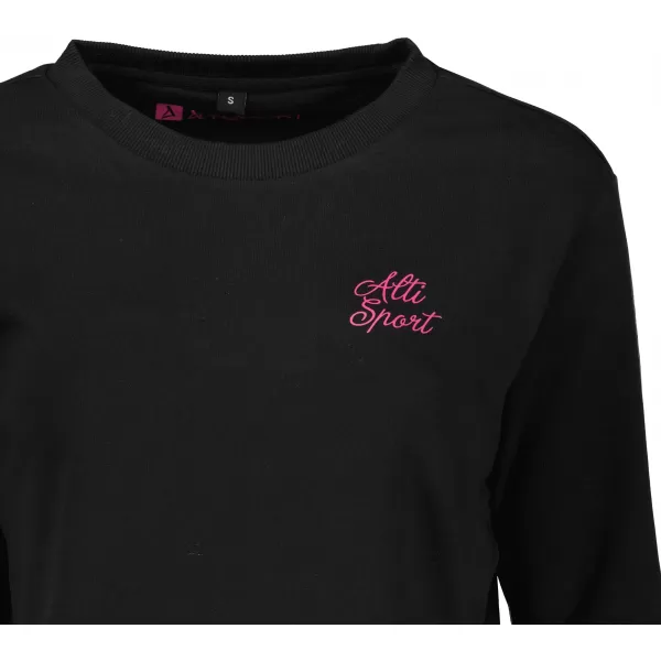  Ženski skraćeni top sweatshirt ALTISPORT BYB/ALW056BY131 CRNO RUŽIČASTA 