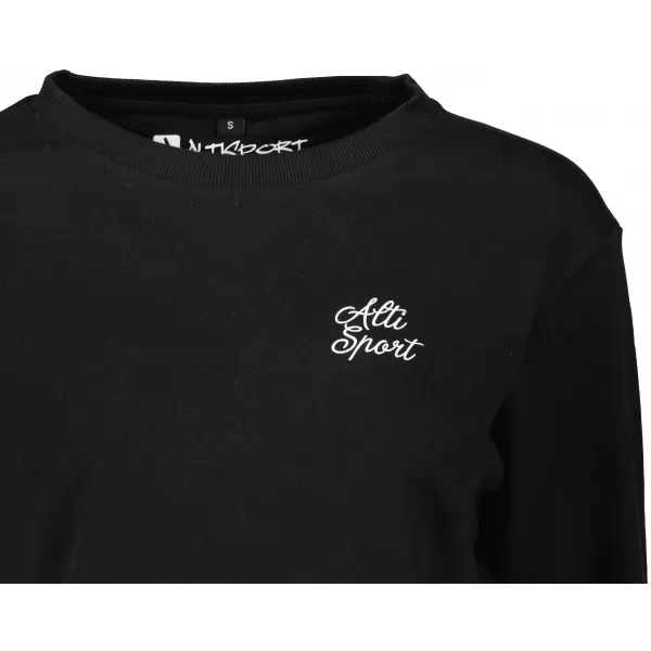  Ženski skraćeni top sweatshirt ALTISPORT BYB/ALW056BY131 CRNO I BIJELO 