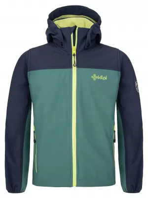 Dječja softshell jakna KILPI RAVIO-JB SJ0105KI TAMNO ZELENA