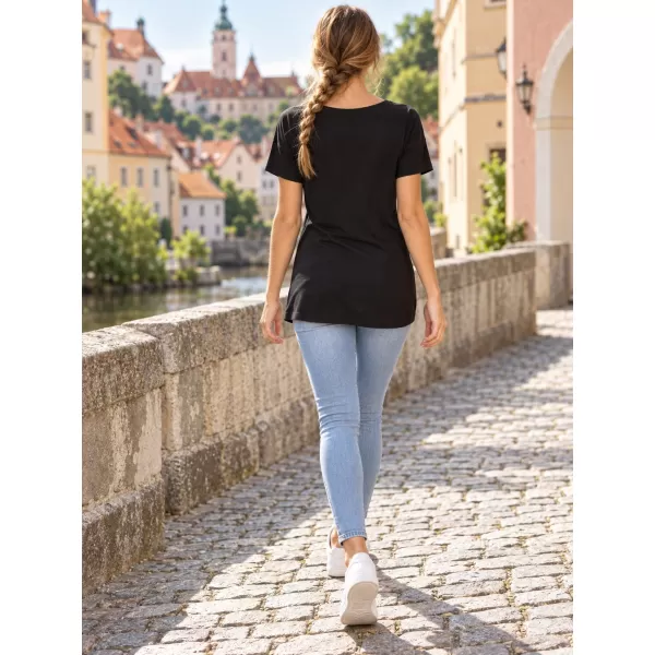  Ženska majica kratkih rukava KIXMI ODETTE CRNO 