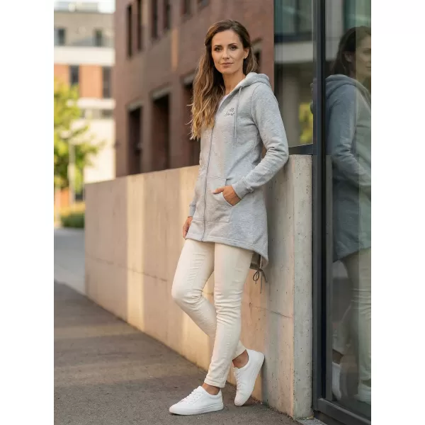  Ženska produžena majica ALTISPORT BYB/ALW056BY148 SVIJETLO SIVI ODSJAJI 
