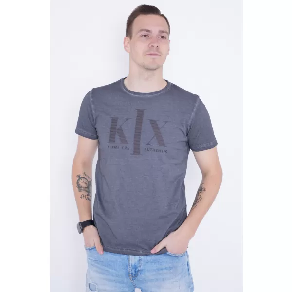  Muška majica kratkih rukava KIXMI OLWEN TAMNO SIVA 