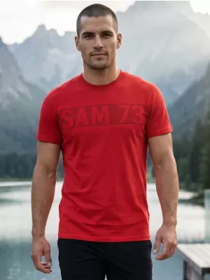 Muška majica kratkih rukava SAM 73 BARRY MT 811 CRVENA