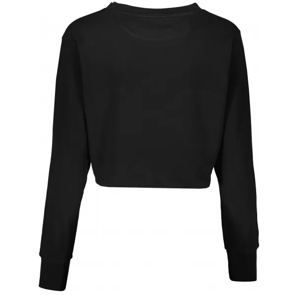  Ženski skraćeni top sweatshirt ALTISPORT BYB/ALW056BY131 CRNO I BIJELO 